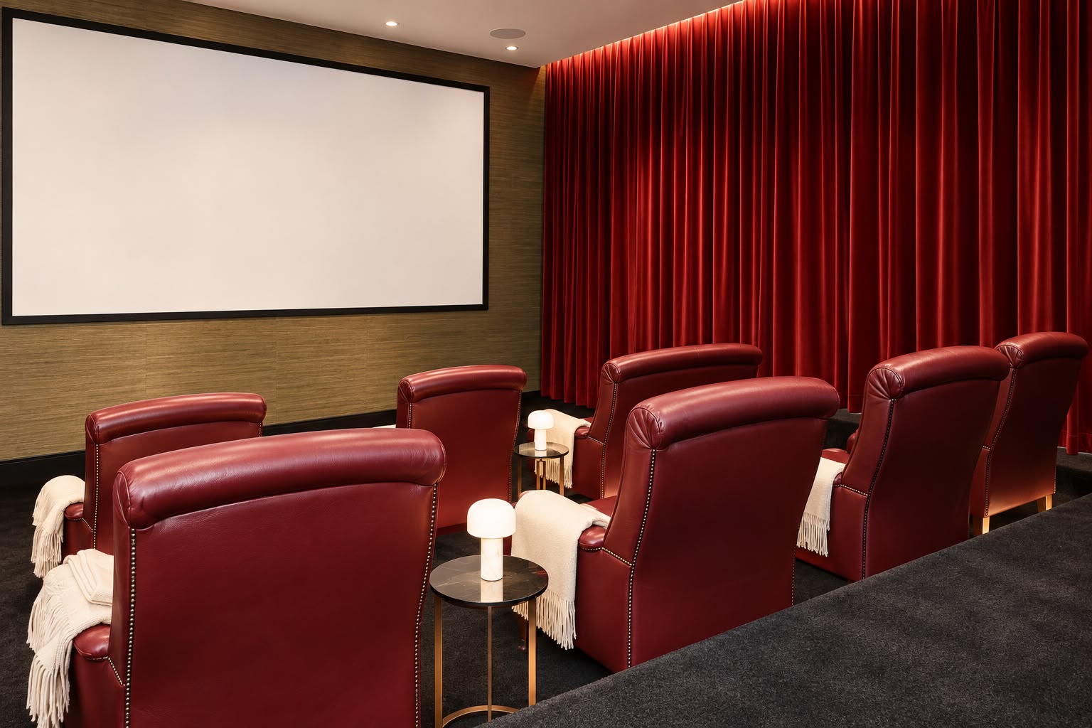 The private cinema at Casa Bella