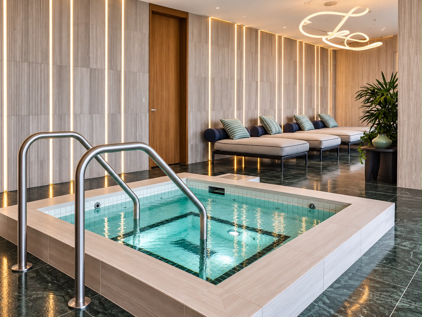 Spa plunge pools at Casa Bella