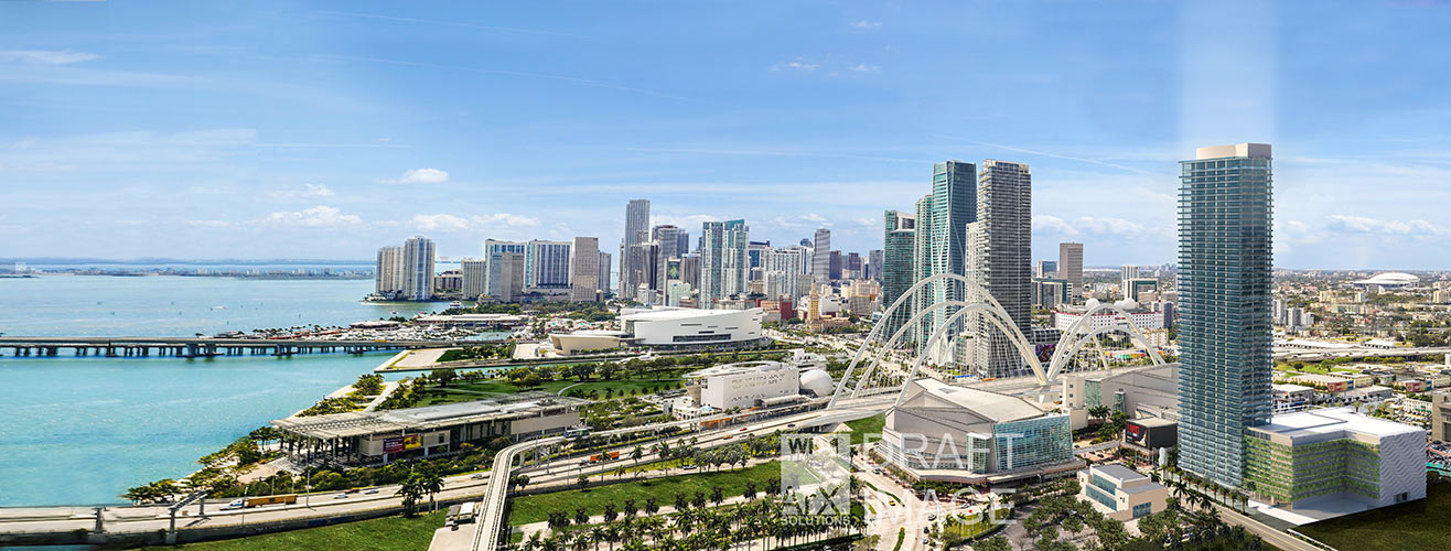 Map of Casa Bella's location in Miami's Arts & Cultural District on Biscayne Boulevard